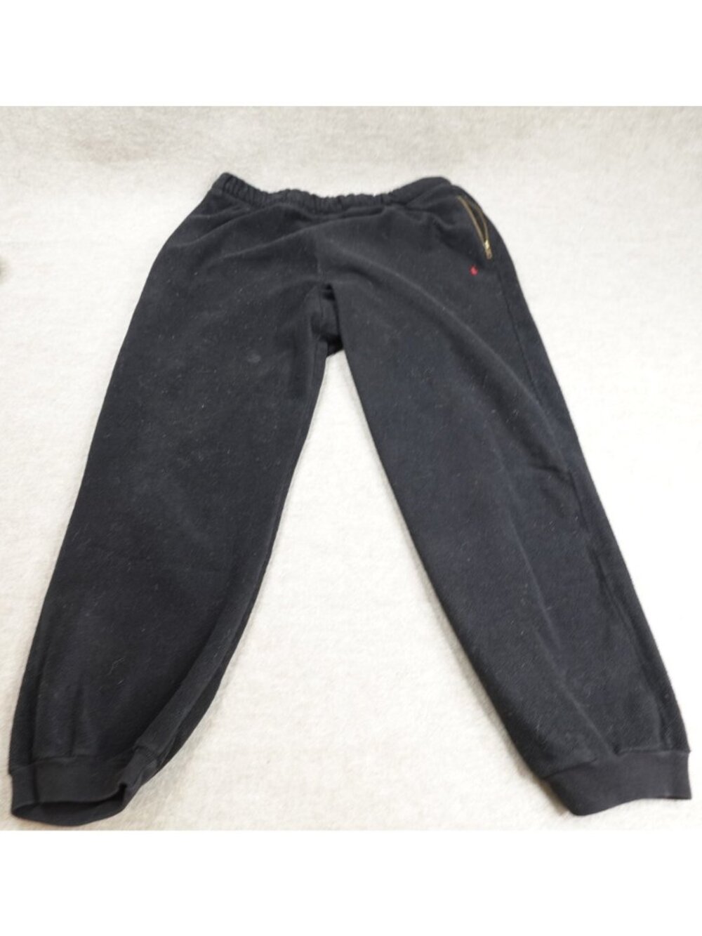 Polo Ralph Lauren Pants XL Black Joggers Fleece Vintage
